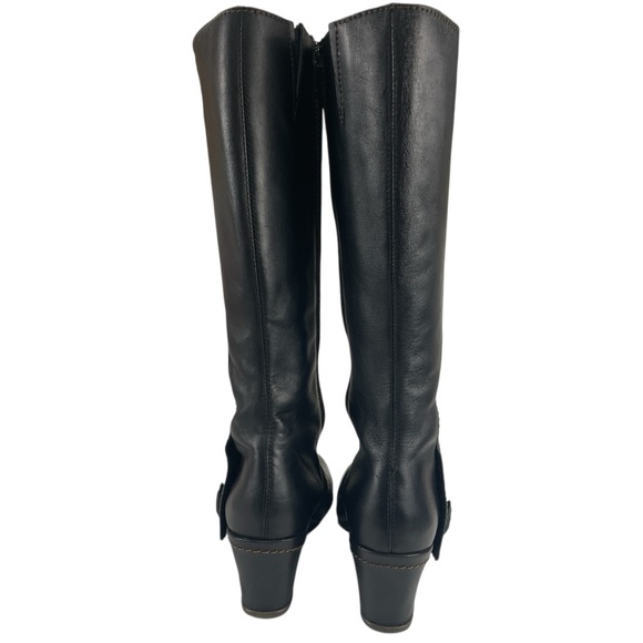 Fly London Tall Leather Wedge Heel Zip Up Boots Size 39 - Picture 4 of 13